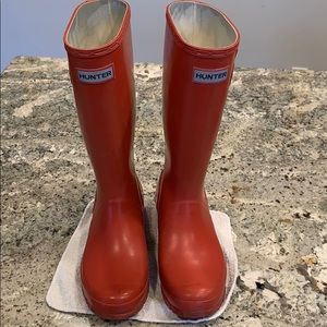 Red hunter boots